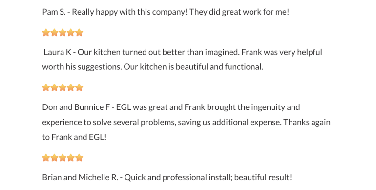 customer testimonials